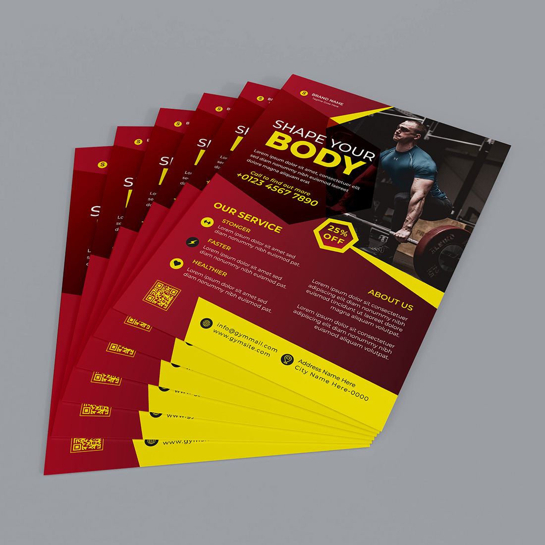 GYM Flyer Template Design cover image.