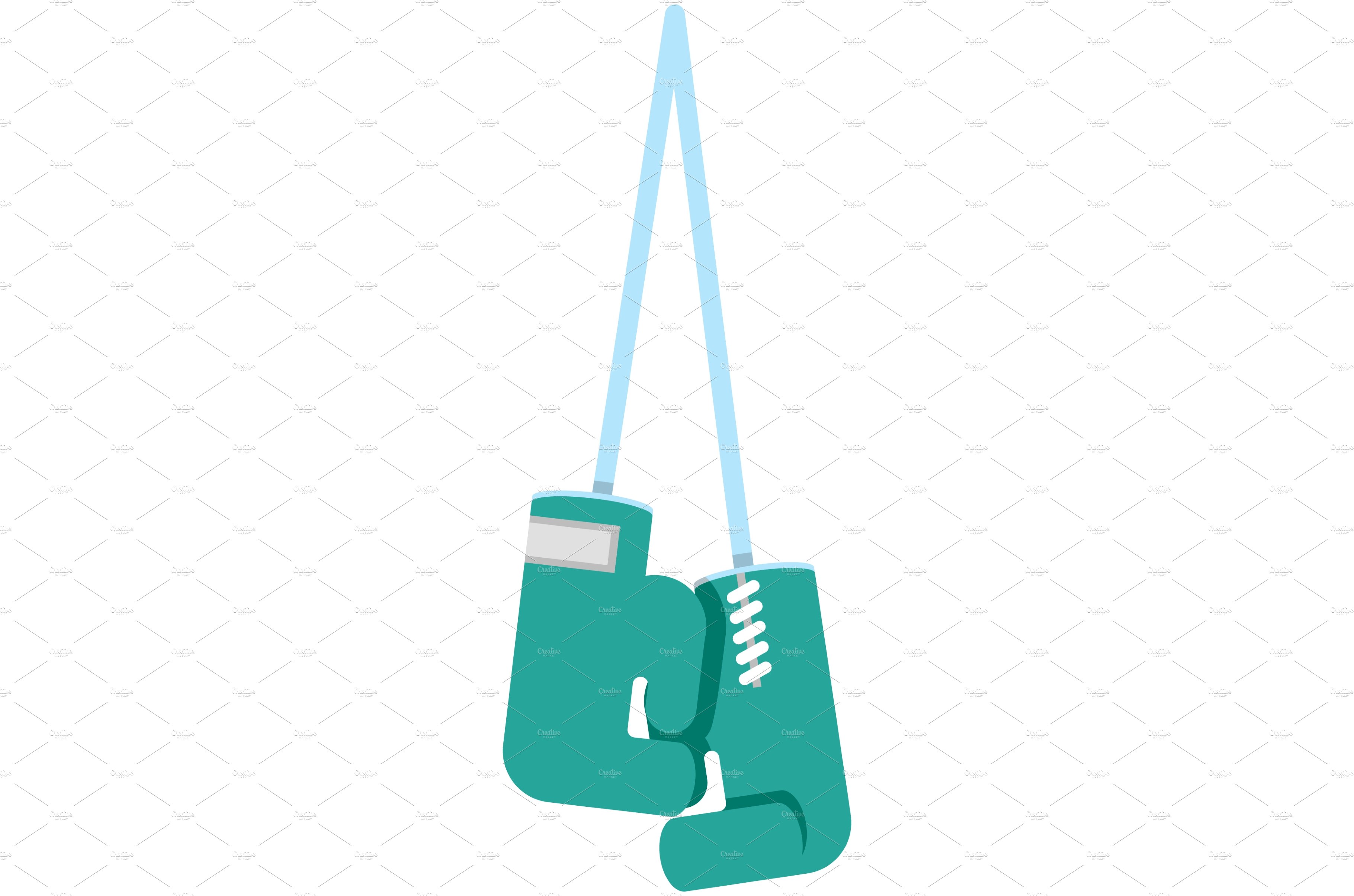 Boxing gloves for fight vector icon cover image.