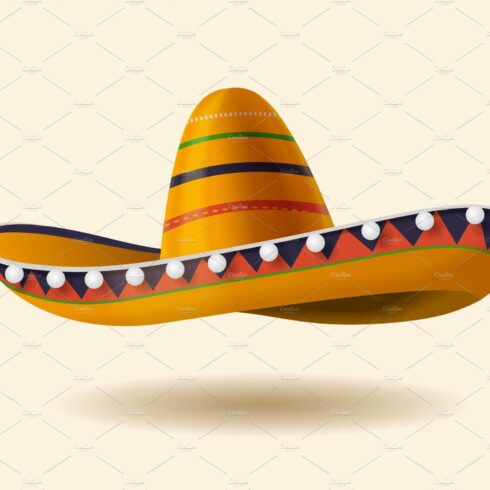 3d traditional Mexican hat cover image.