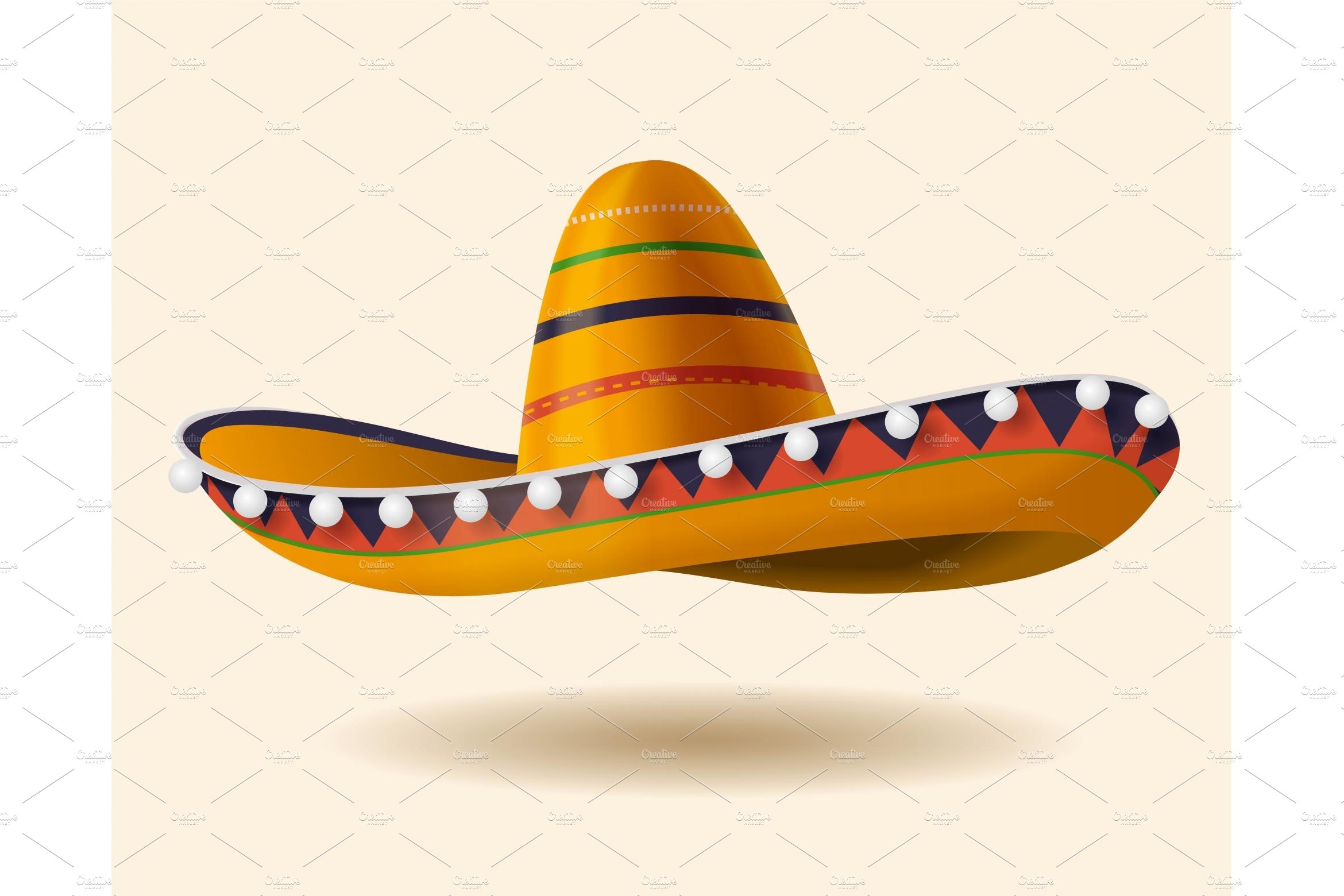 3d traditional Mexican hat cover image.