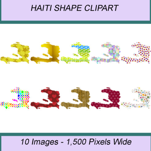 HAITI SHAPE CLIPART ICONS cover image.