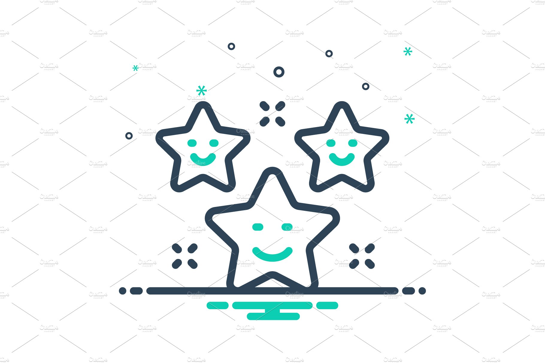 Happiness star mix icon cover image.