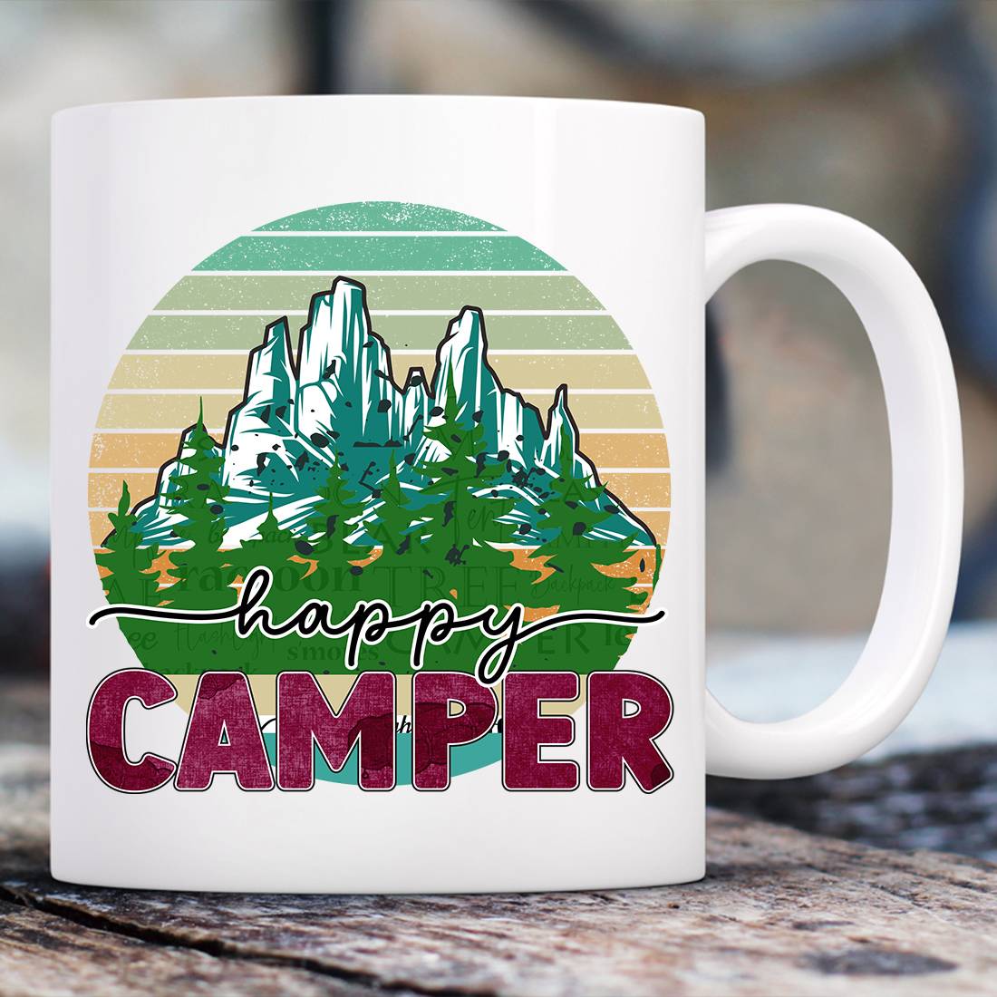 Camping Sublimation Design preview image.