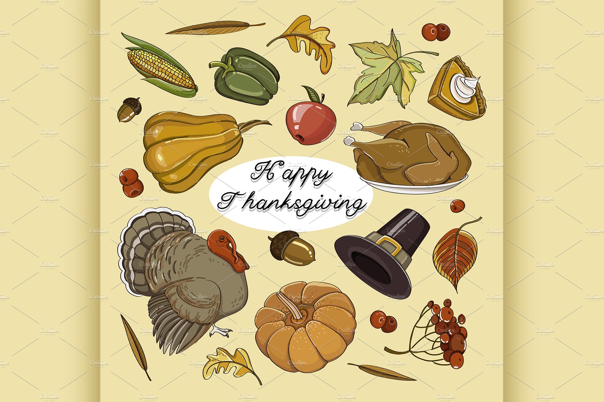 Happy Thanksgiving set cover image.