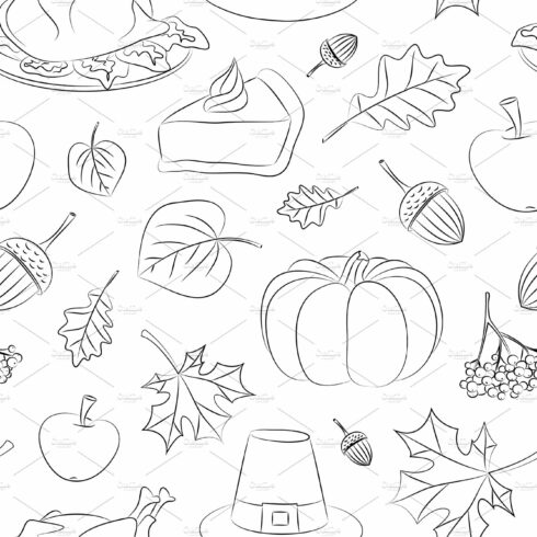 Happy Thanksgiving set pattern cover image.