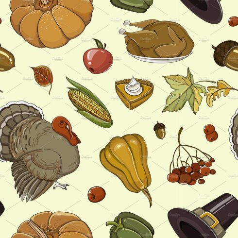 Happy Thanksgiving set pattern cover image.