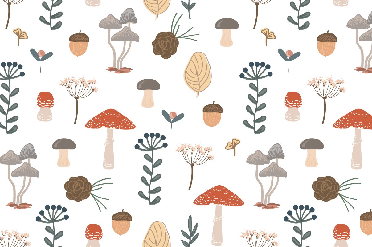 Cute floral seamless pattern. Autumn cover image.