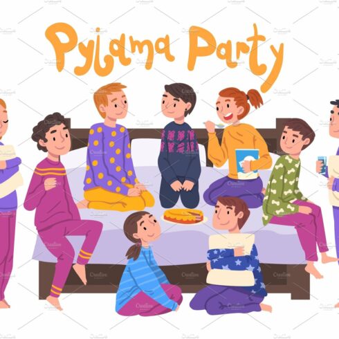 Friends Having Fun on Pajama Party cover image.