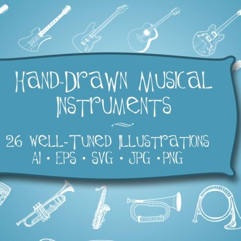 Hand Drawn Musical Instruments cover image.