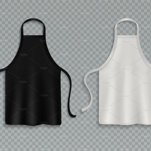 Chef apron. Black white culinary cover image.