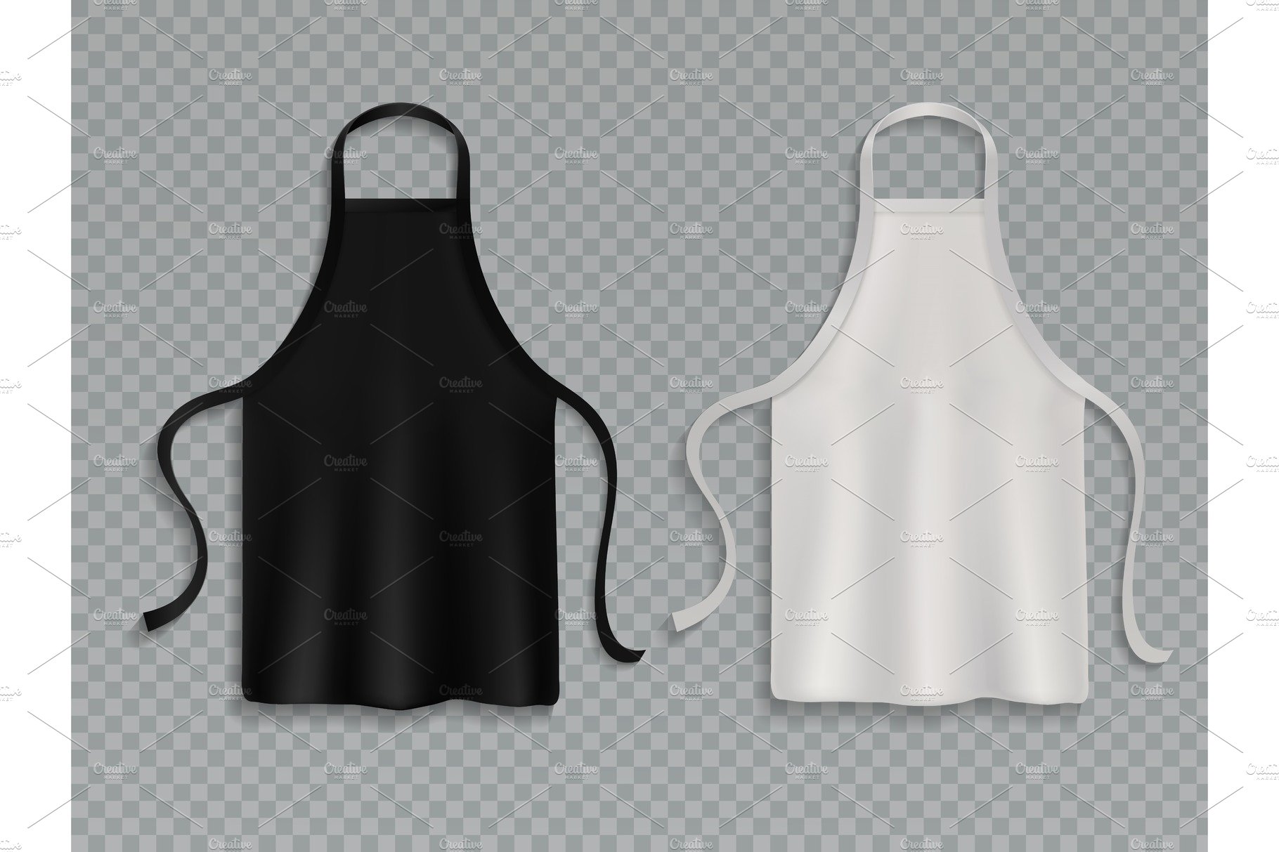 Chef apron. Black white culinary cover image.