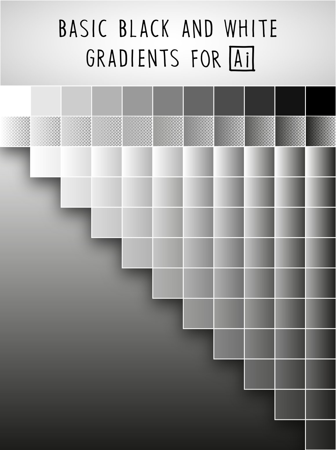 65 BASIC BLACK AND WHITE GRADIENTS cover image.