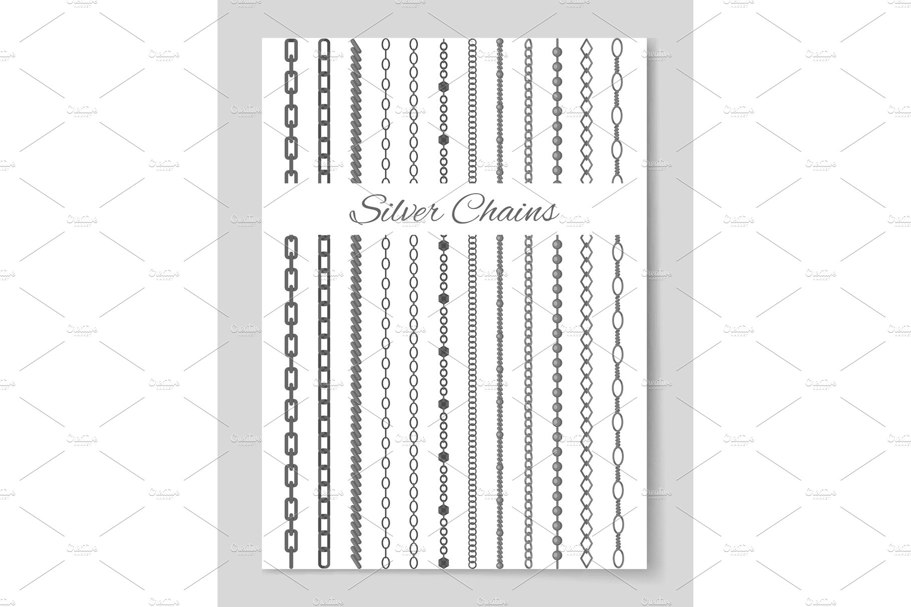 Collection of Silver Chains Isolated cover image.