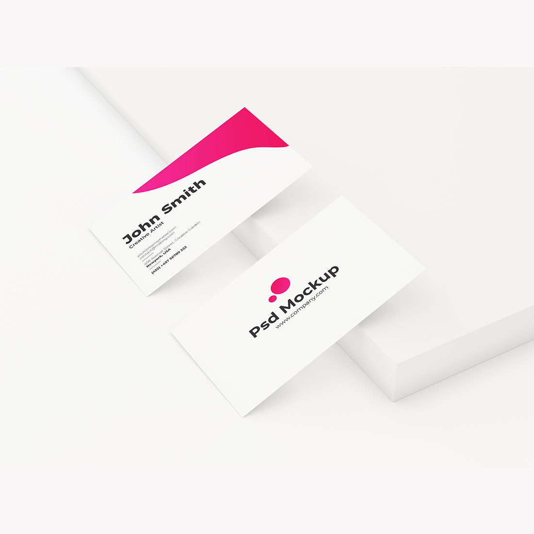 Free Business Card Mockup Template preview image.