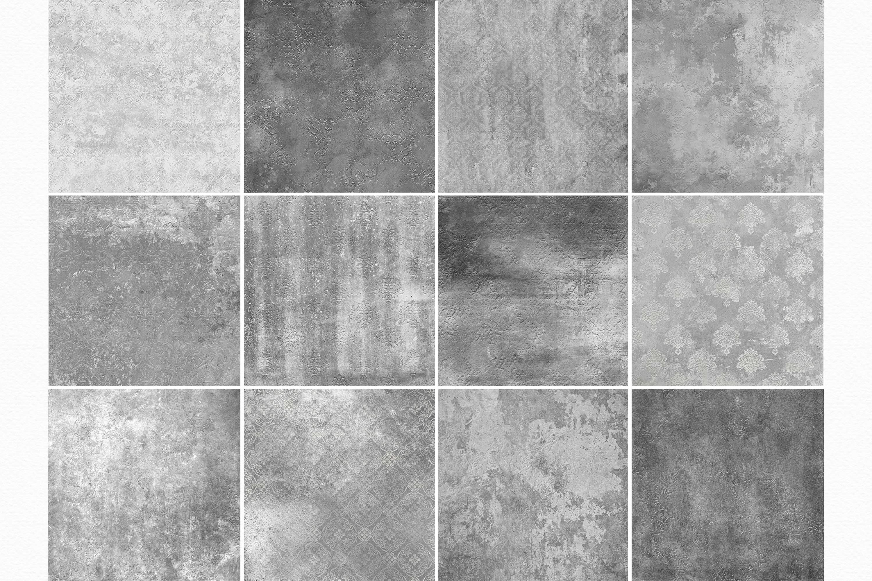 Distressed Damask Concrete Textures preview image.