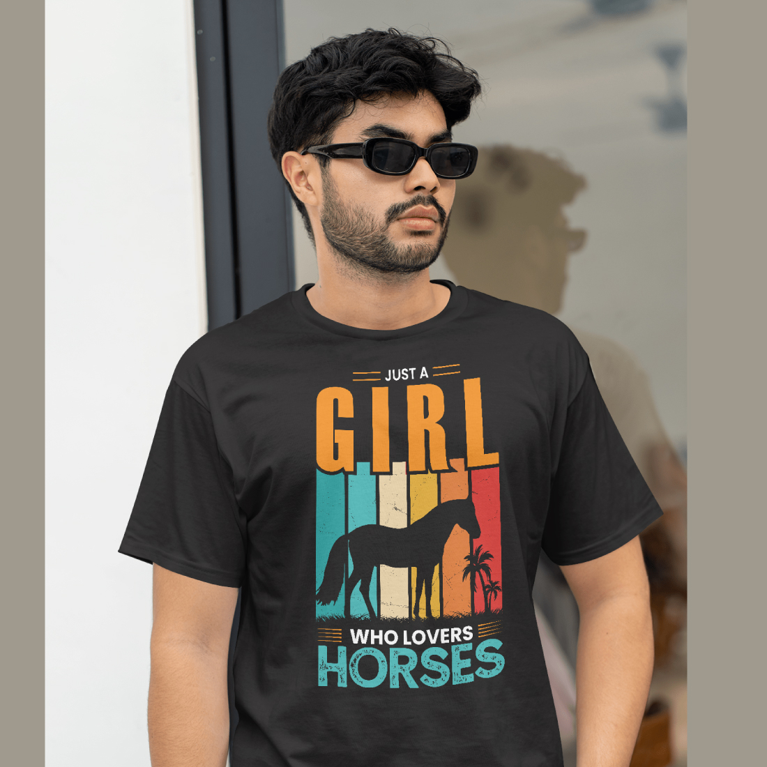 10 Print Ready HORSES t-shirt design bundle preview image.