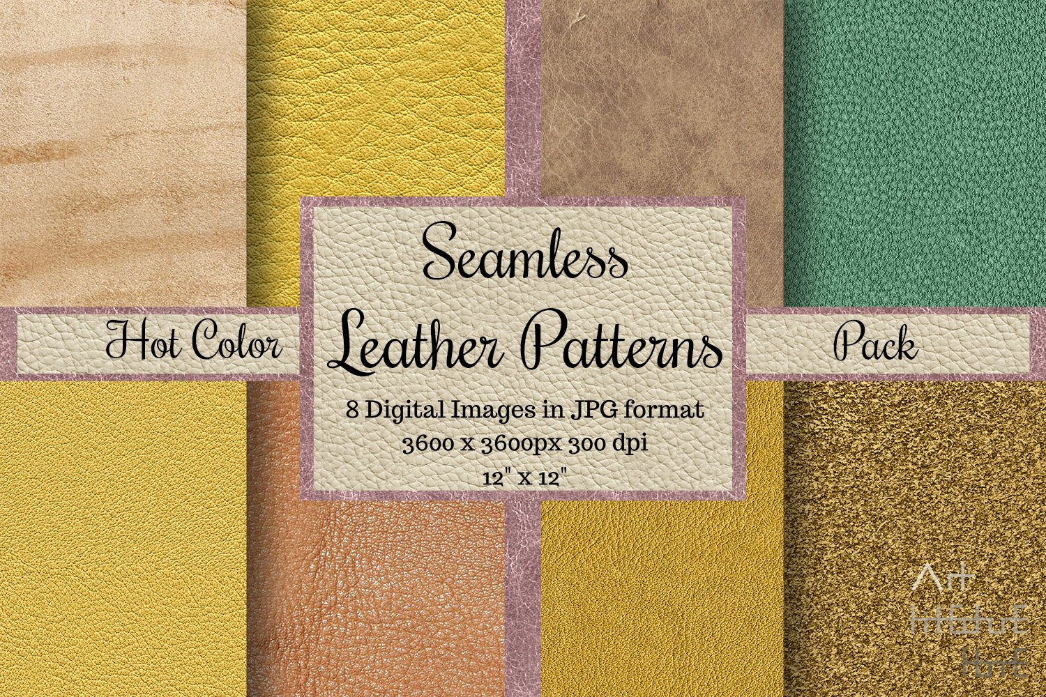 Seamless Leather Patterns Hot Color cover image.