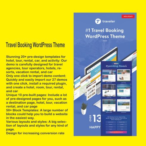 Travel Booking - WordPress Theme cover image.