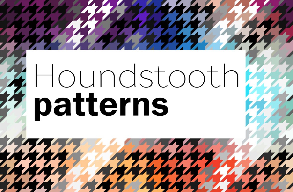 10 seamless hounds-tooth patterns cover image.