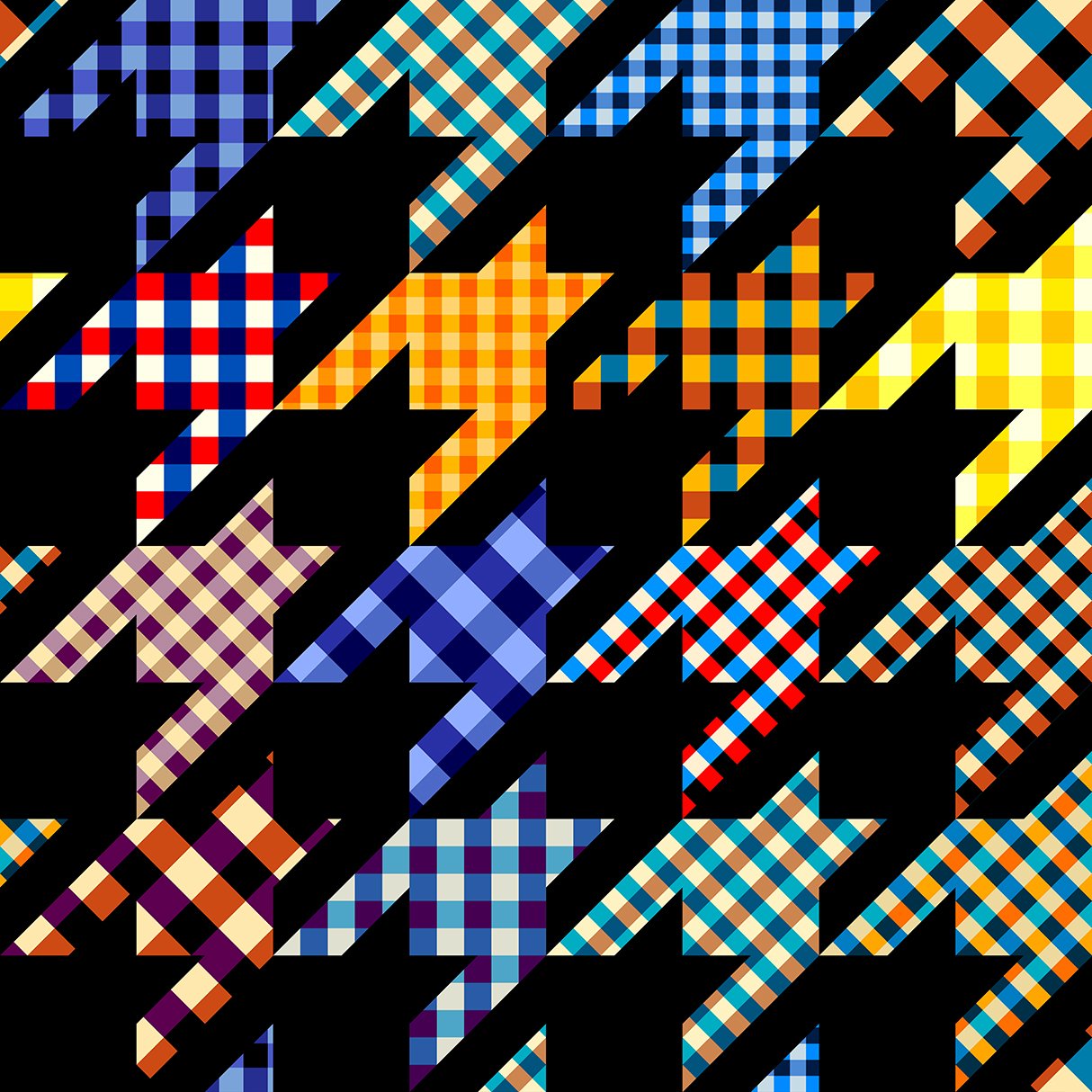 10 seamless houndstooth vectors preview image.