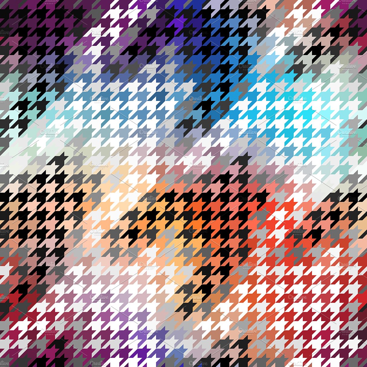 10 houndstooth patterns preview image.