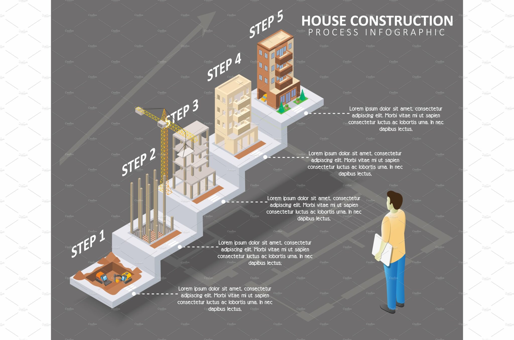 House construction vector isometric – MasterBundles