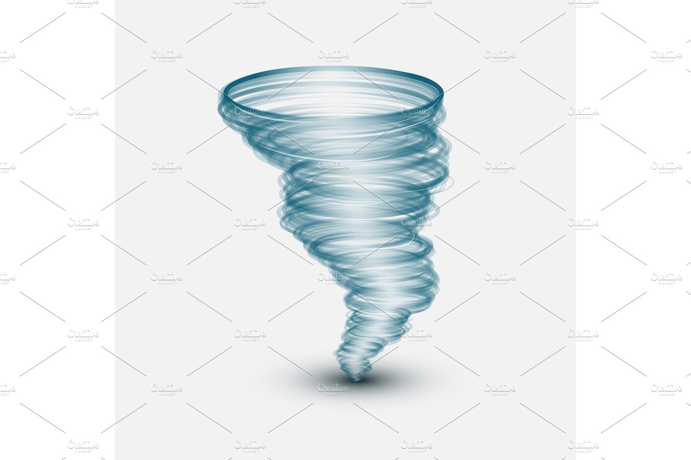 Abstract tornado on isolated background cover image.
