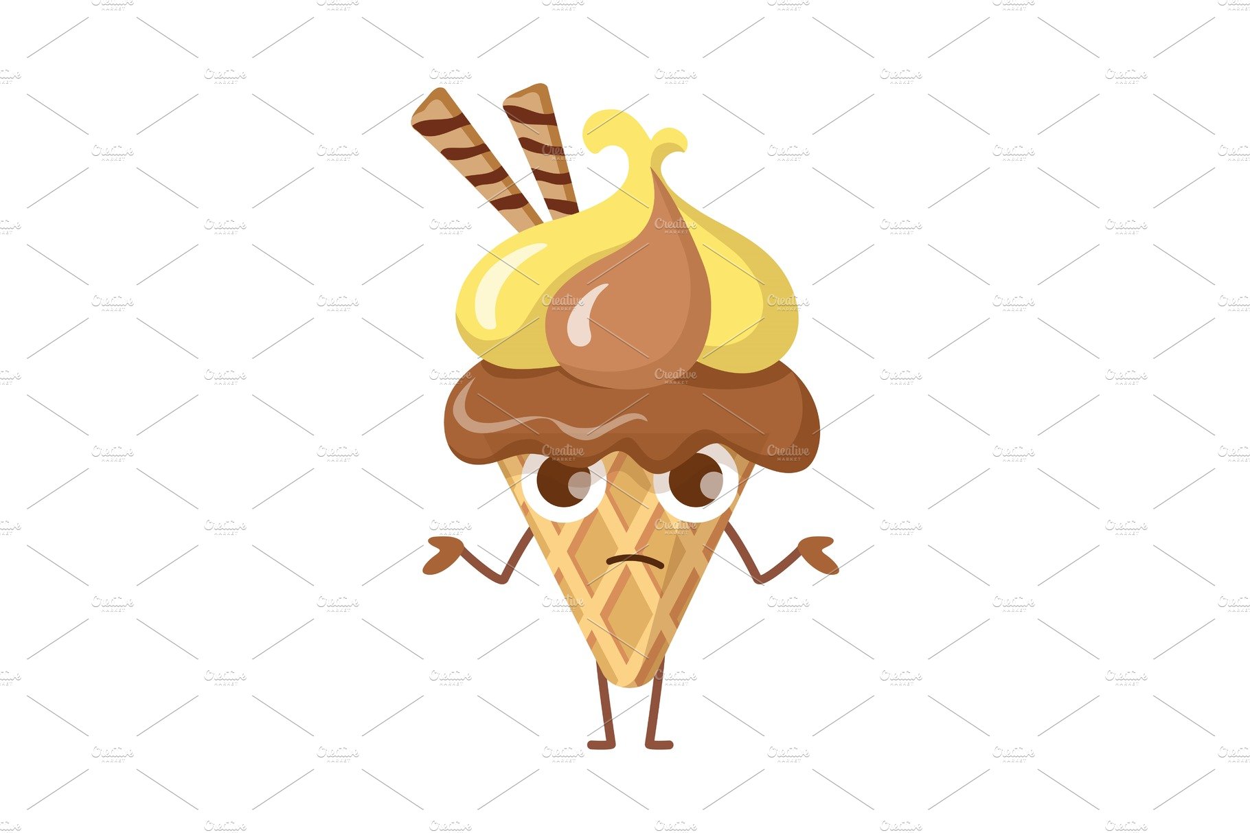 Angry Ice Cream Isolated. Sweet cover image.