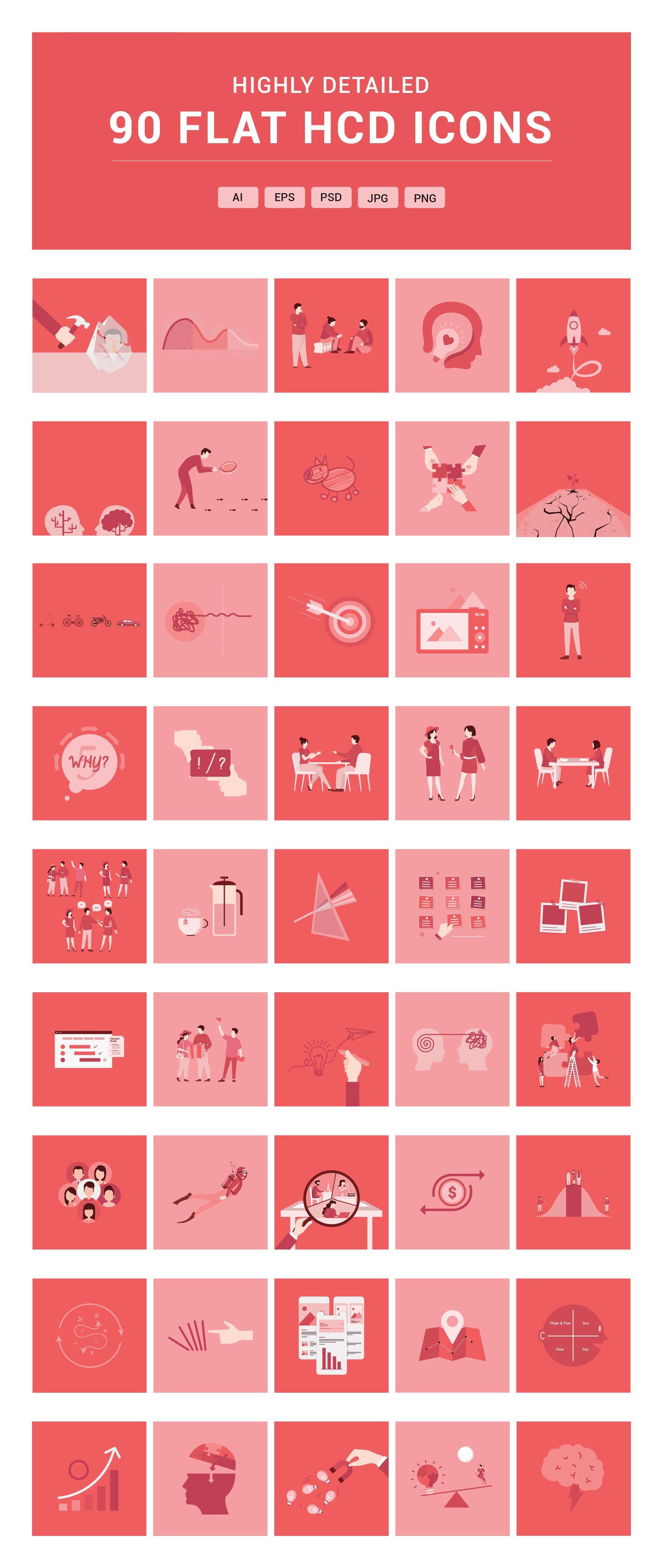 human centered design icons pack 4 9