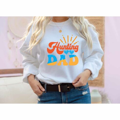 Hunting dad Retro t-shirt Designs cover image.