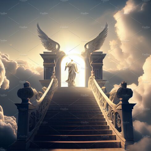 Gate of heaven concept religious bible imagery cover image.