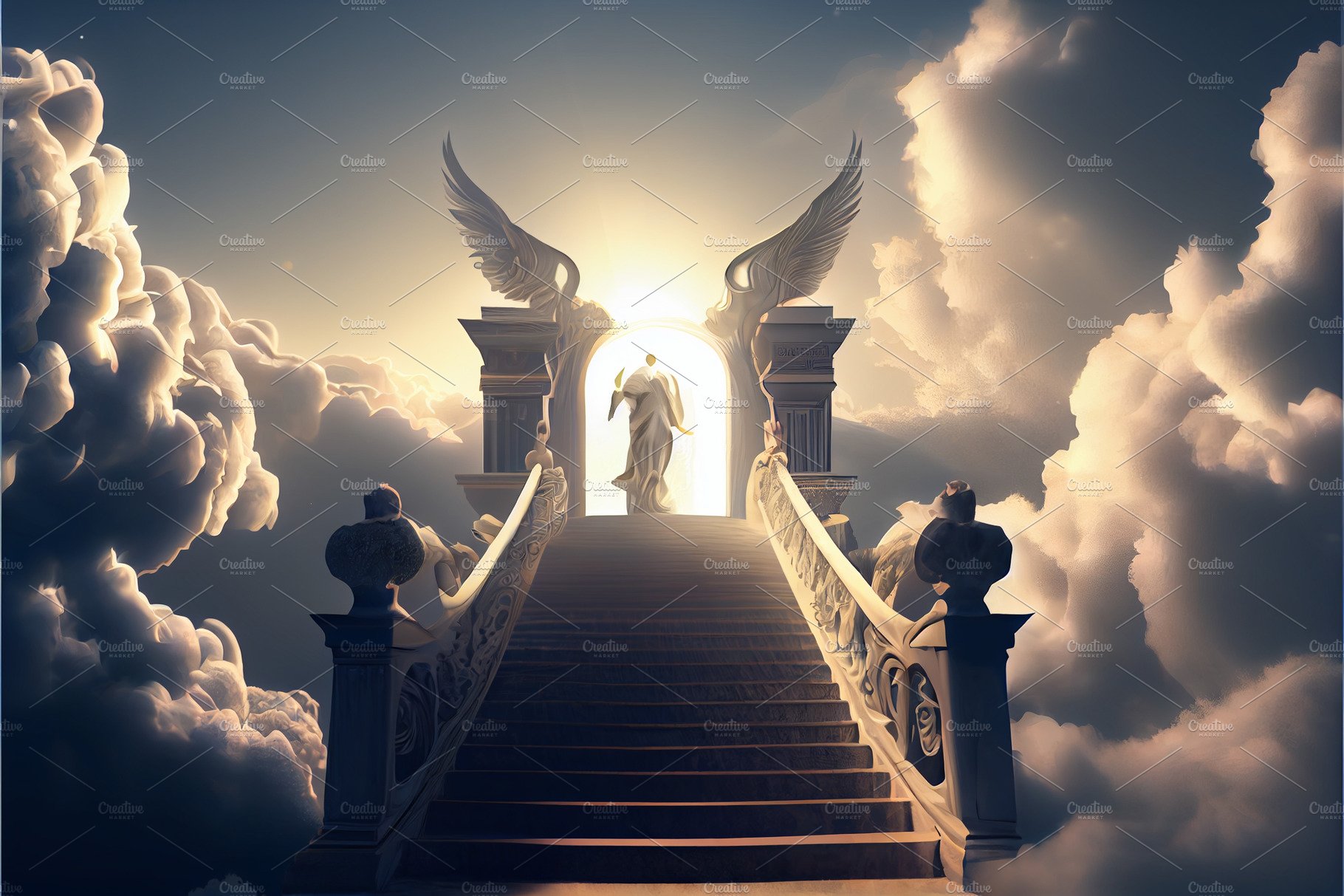 Gate of heaven concept religious bible imagery cover image.