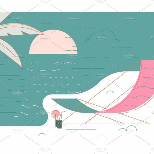 Beach Summer Vector Illustration cover image.