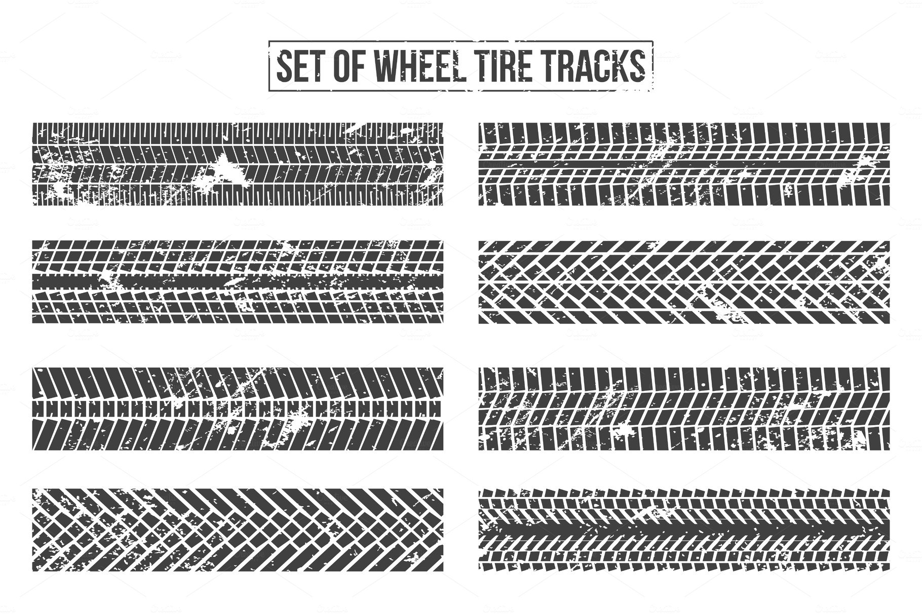 Wheel tire tracks. Winding trace. cover image.