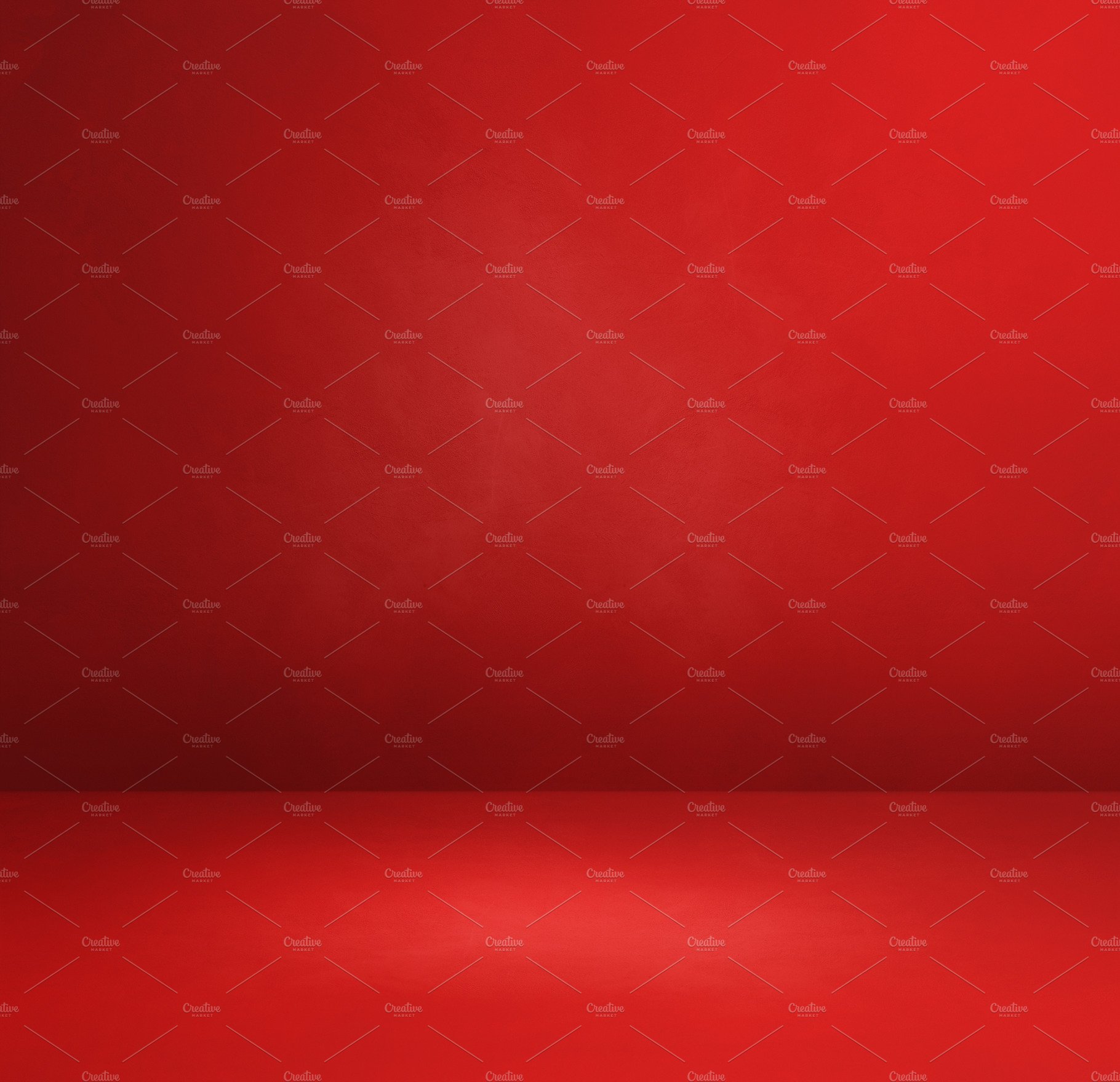 Empty red concrete interior background preview image.