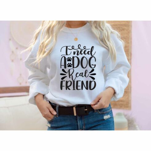 I need a dog real friend SVG t-shirt Designs cover image.