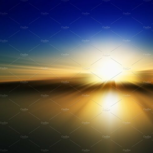 Dramatic motion blur sunset background cover image.