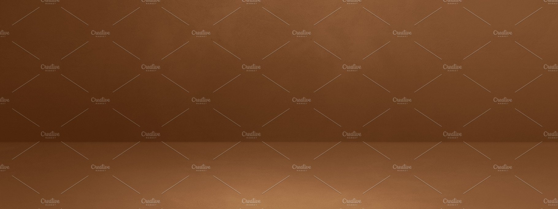 Empty brown concrete interior background banner cover image.