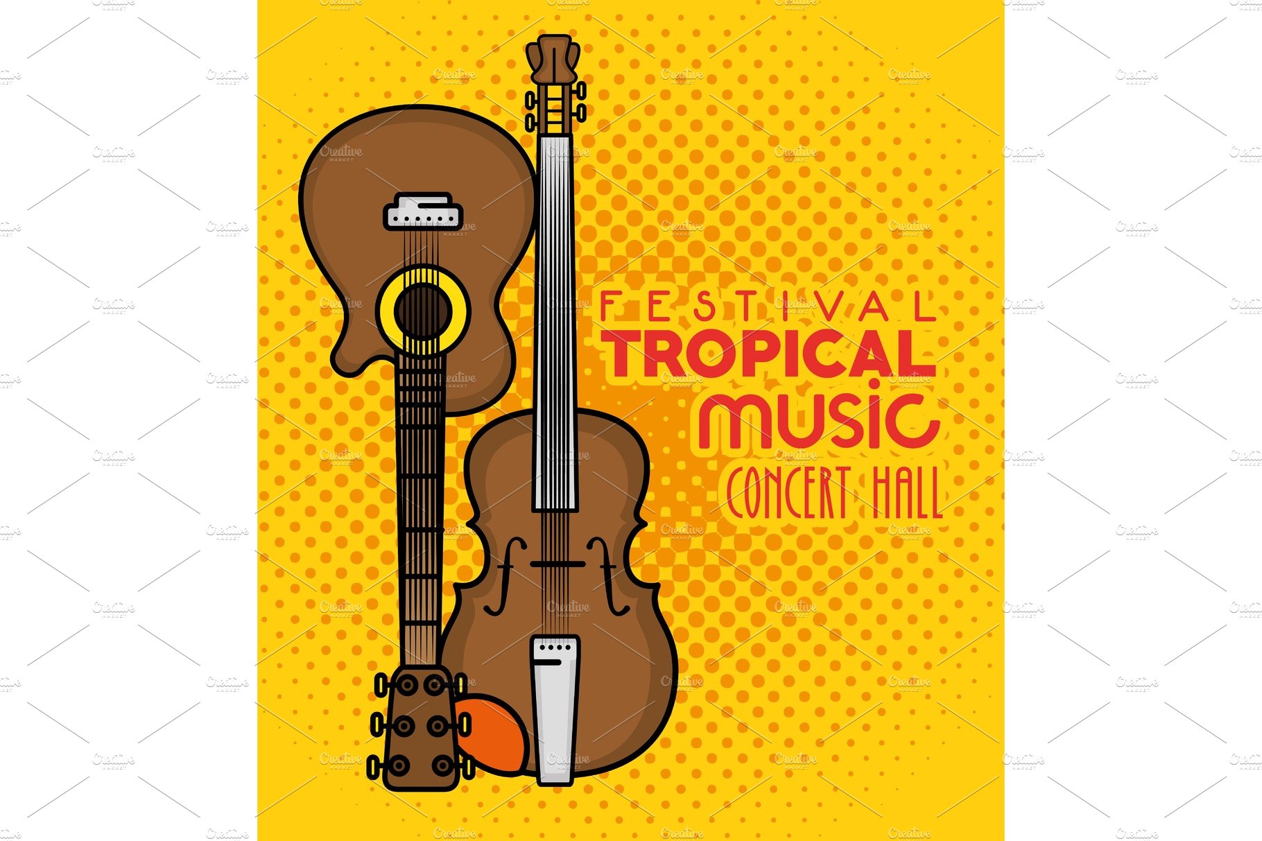 poster festival tropical music cover image.