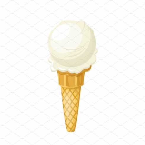 dairy ice cream cartoon vector cover image.