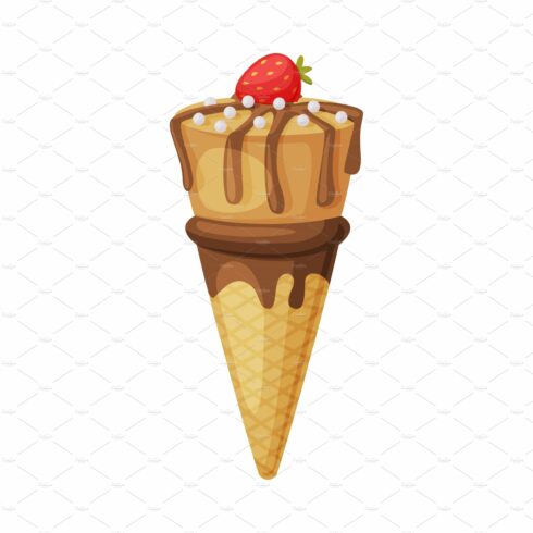 Chocolate Ice Cream in Waffle Cone cover image.
