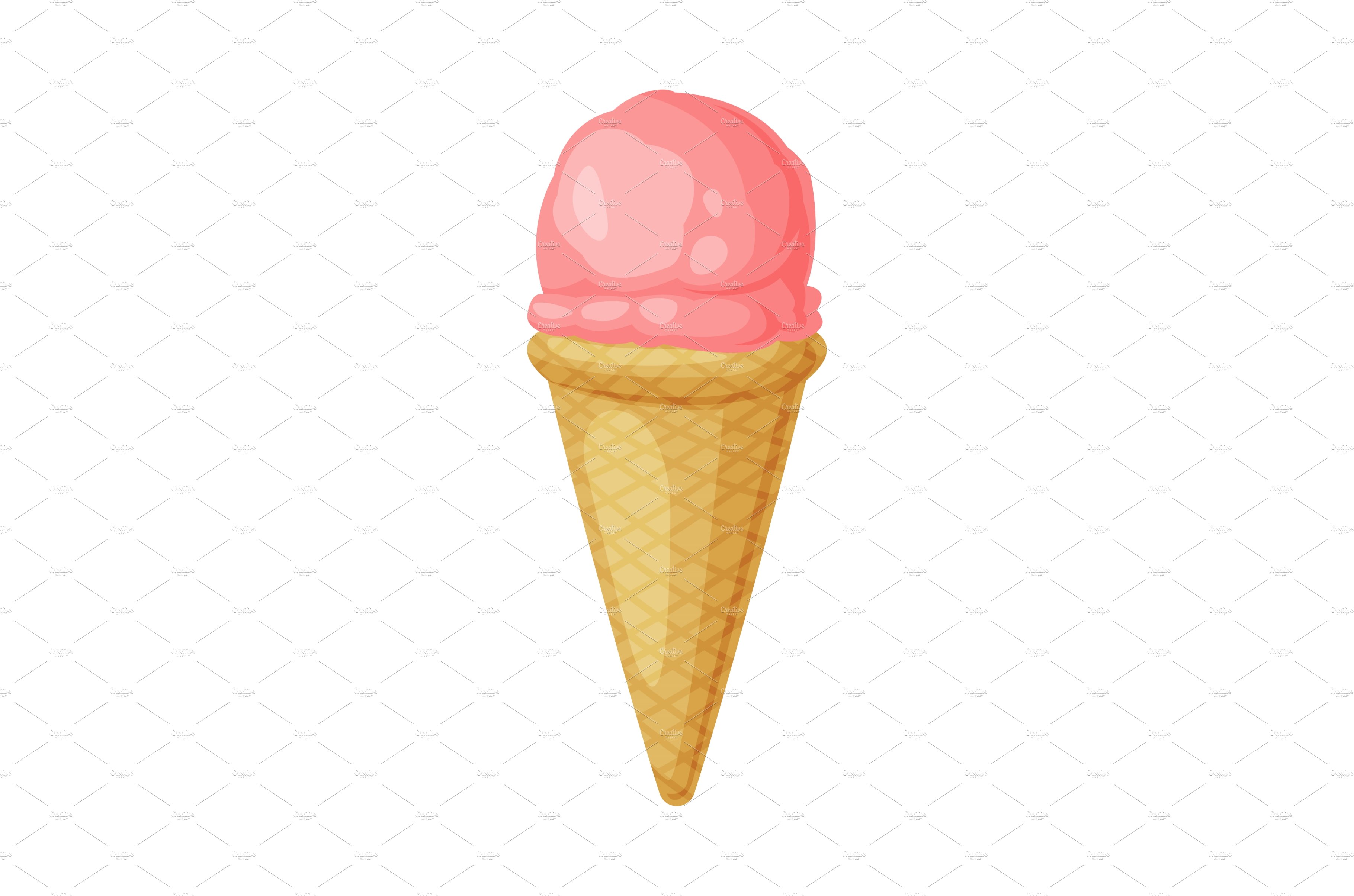 Pink Ice Cream in Waffle Cone as cover image.