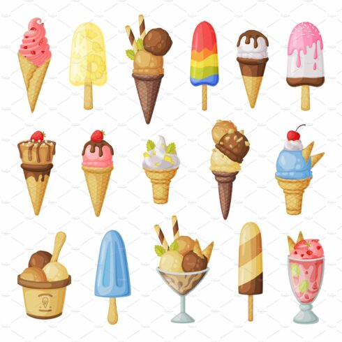 Ice Creams Set, Sweet Tasty cover image.