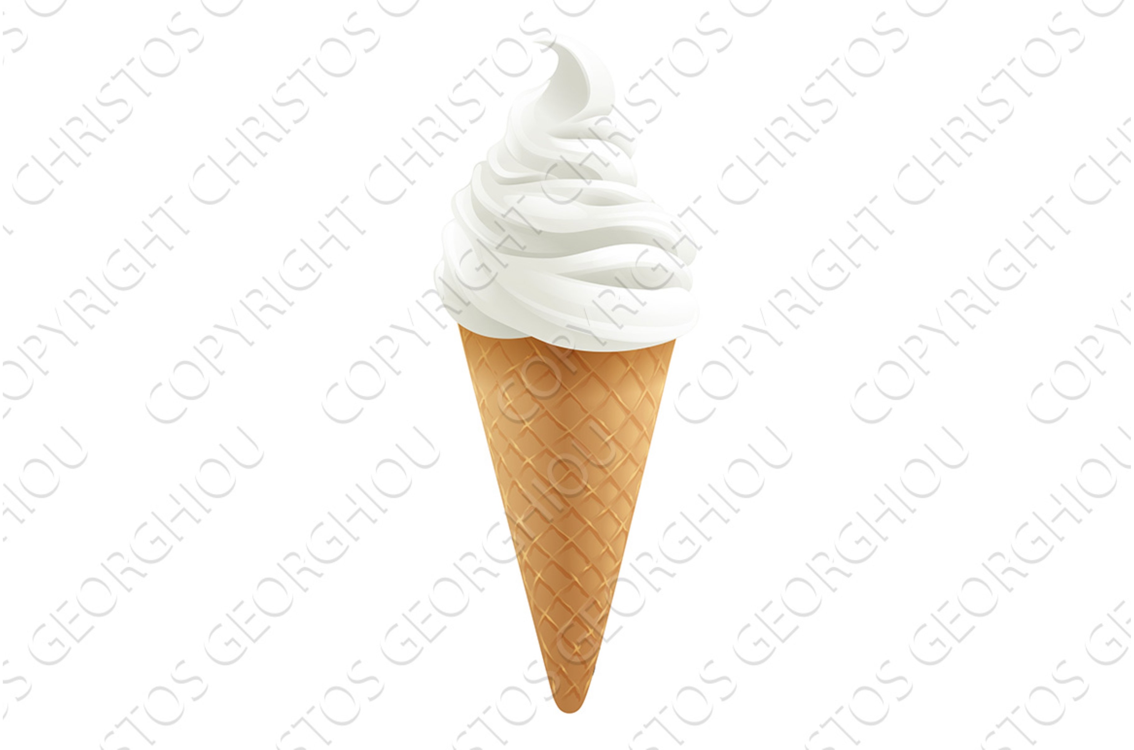 Ice Cream Cone Cartoon Illustration cover image.