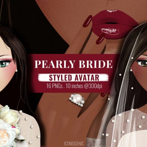 Pearly Bride Styled Avatar Clipart cover image.