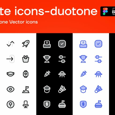 ideate icons - Duotone vector cover image.