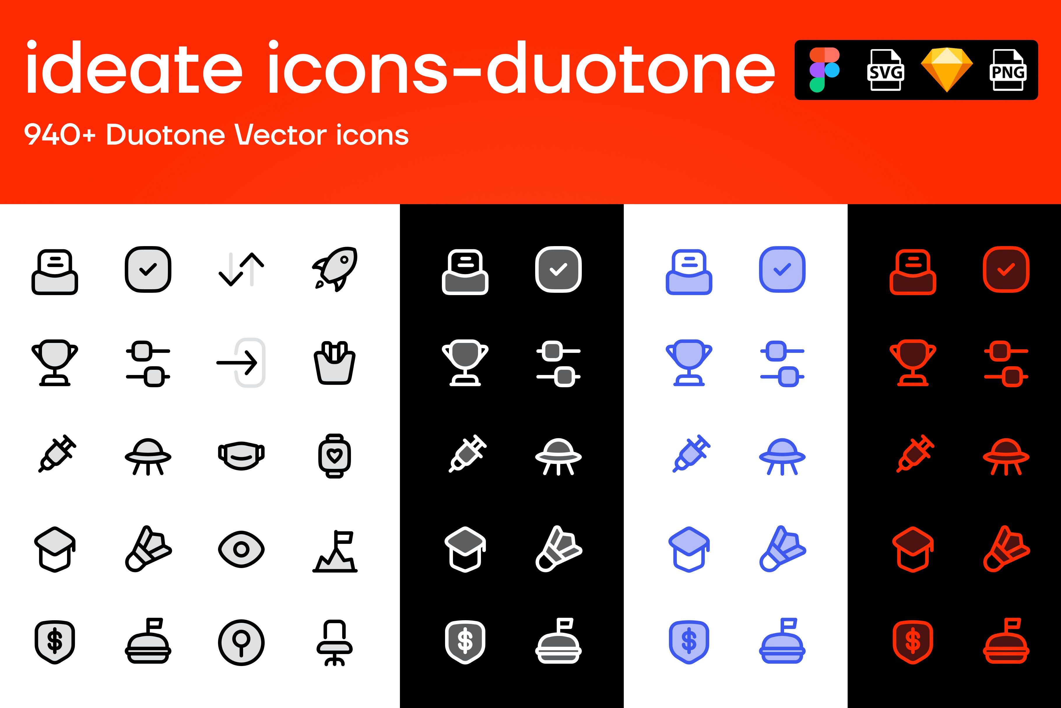 ideate icons - Duotone vector cover image.