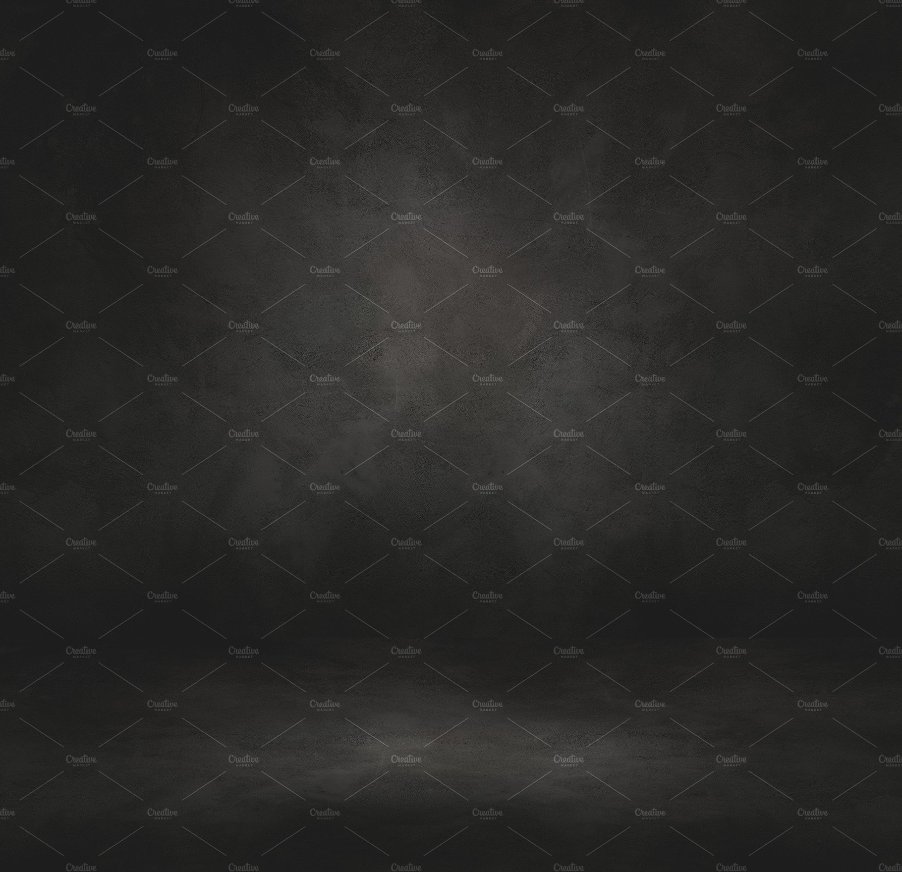 Empty black concrete interior background cover image.