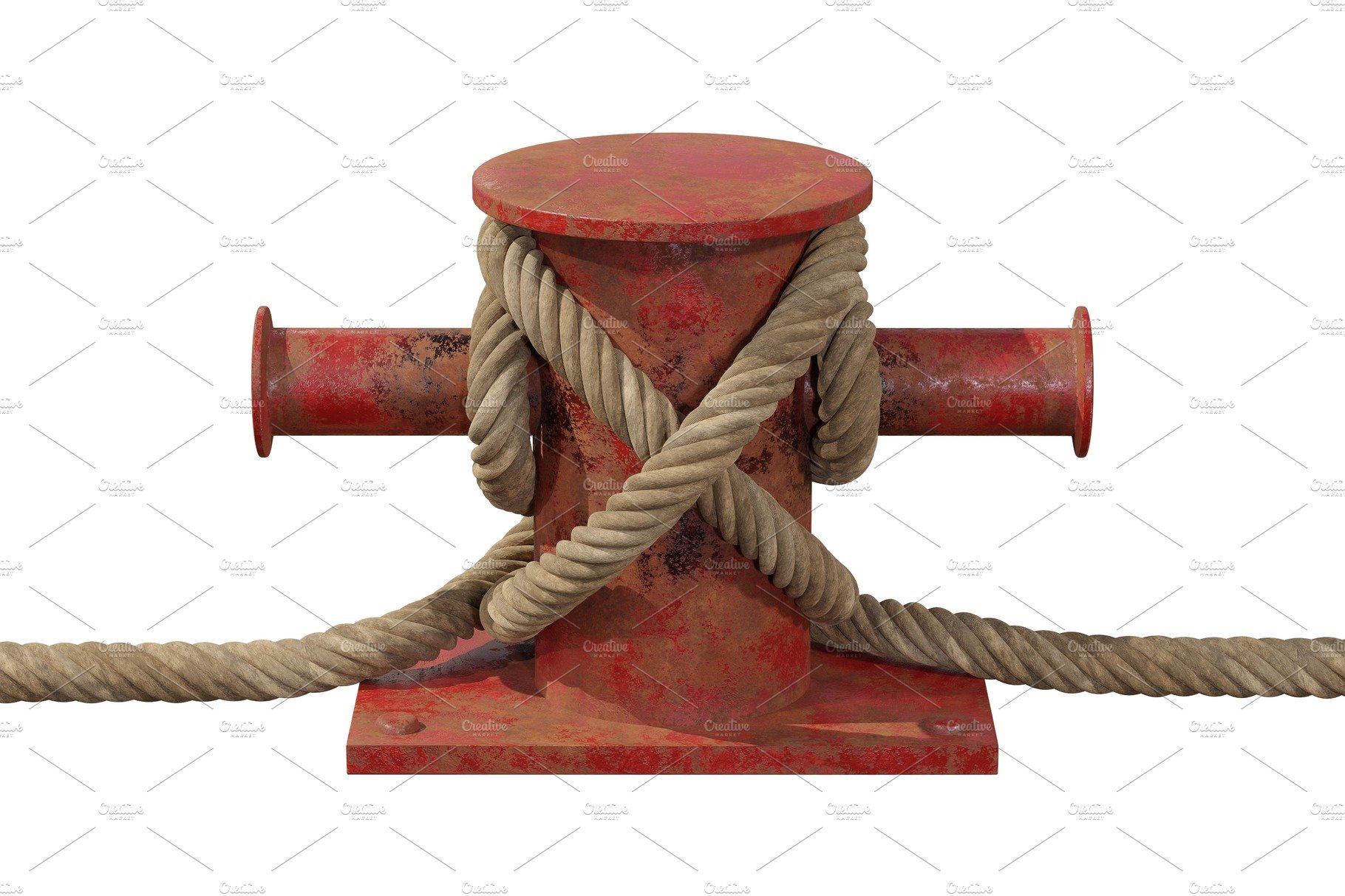 Mooring Nautical Bollard with Rope cover image.