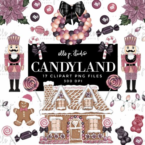 Candyland Clipart Bundle cover image.